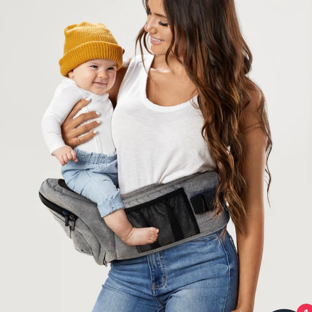 NWT Tushbaby Stylish Baby Hip Carrier Gray